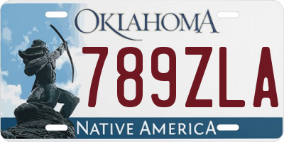 OK license plate 789ZLA