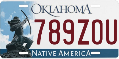 OK license plate 789ZOU