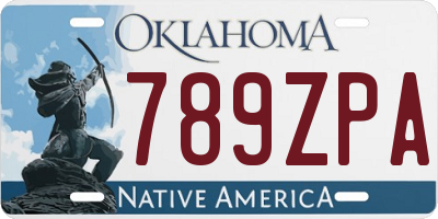 OK license plate 789ZPA