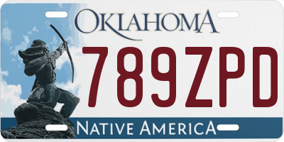 OK license plate 789ZPD