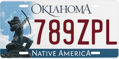OK license plate 789ZPL