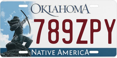 OK license plate 789ZPY