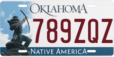 OK license plate 789ZQZ