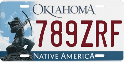 OK license plate 789ZRF