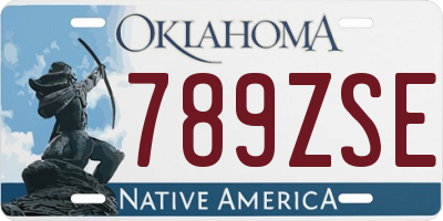 OK license plate 789ZSE