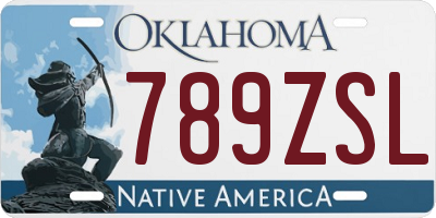 OK license plate 789ZSL