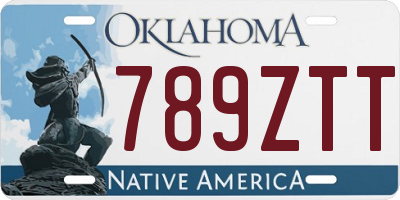 OK license plate 789ZTT