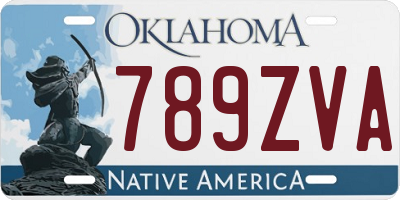 OK license plate 789ZVA