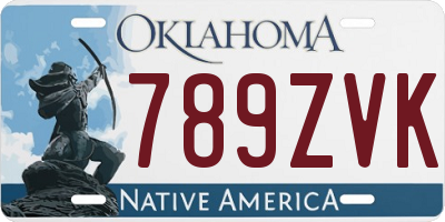OK license plate 789ZVK