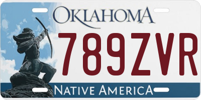 OK license plate 789ZVR