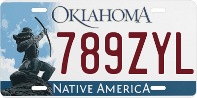 OK license plate 789ZYL