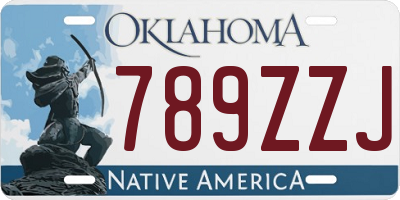 OK license plate 789ZZJ