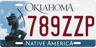 OK license plate 789ZZP