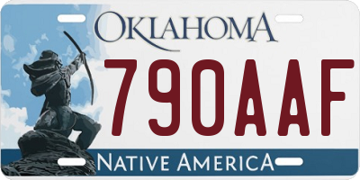 OK license plate 790AAF