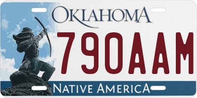 OK license plate 790AAM