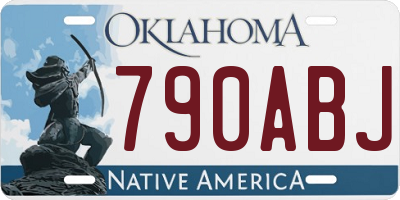 OK license plate 790ABJ