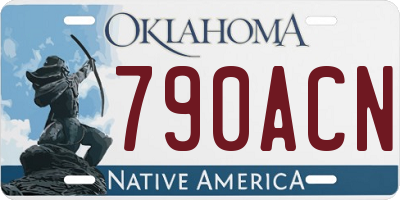 OK license plate 790ACN