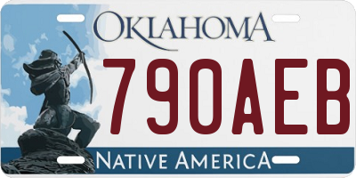 OK license plate 790AEB