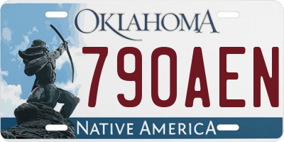 OK license plate 790AEN
