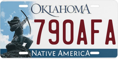 OK license plate 790AFA