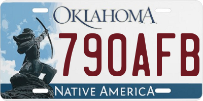 OK license plate 790AFB