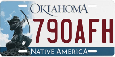 OK license plate 790AFH
