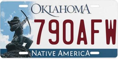 OK license plate 790AFW