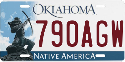 OK license plate 790AGW