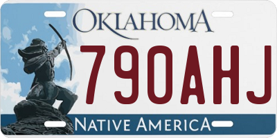 OK license plate 790AHJ