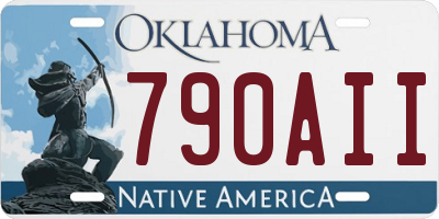 OK license plate 790AII