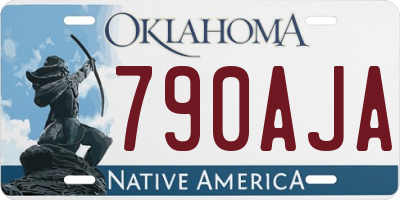 OK license plate 790AJA