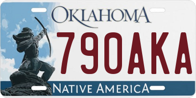 OK license plate 790AKA