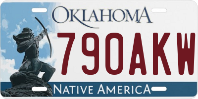 OK license plate 790AKW