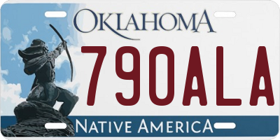 OK license plate 790ALA