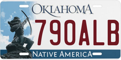 OK license plate 790ALB