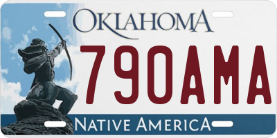 OK license plate 790AMA