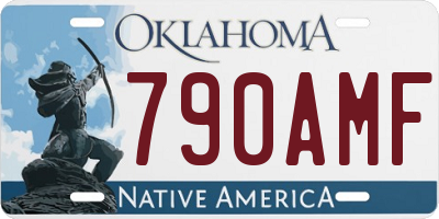 OK license plate 790AMF