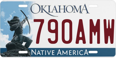 OK license plate 790AMW