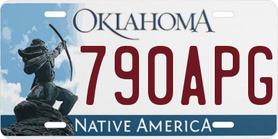 OK license plate 790APG