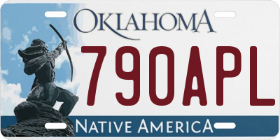 OK license plate 790APL