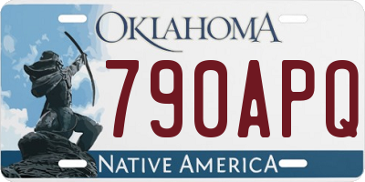 OK license plate 790APQ