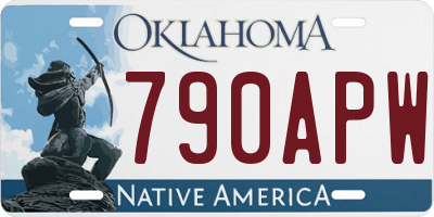 OK license plate 790APW