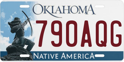 OK license plate 790AQG
