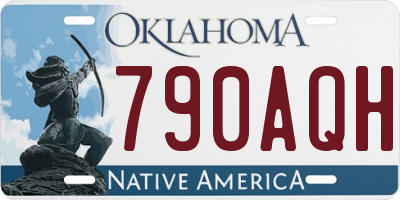 OK license plate 790AQH