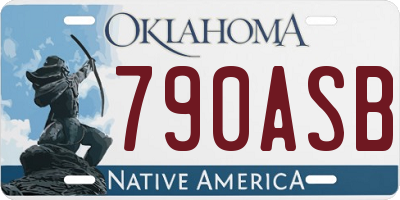 OK license plate 790ASB