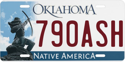 OK license plate 790ASH