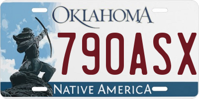 OK license plate 790ASX