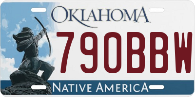 OK license plate 790BBW