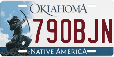 OK license plate 790BJN