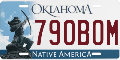 OK license plate 790BOM